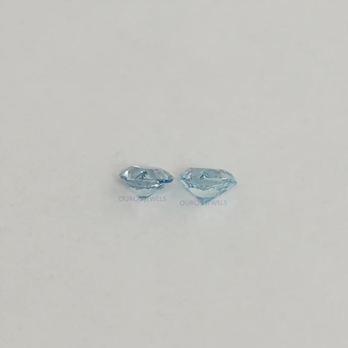 Pair of Blue Trillion Cut Loose Diamonds