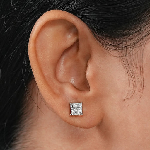 Princess Cut Lab Grown Diamond Stud