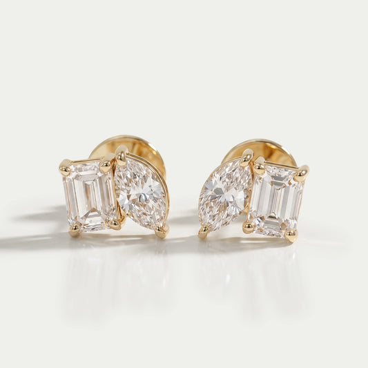 Dual Lab Diamond Stud Earrings Earrings