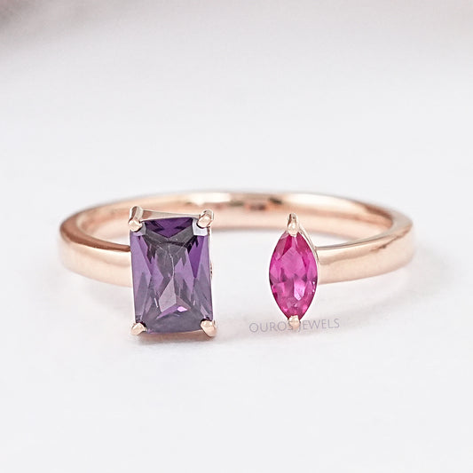 Emerald And Marquise Gemstone Toi Moi Ring Ring