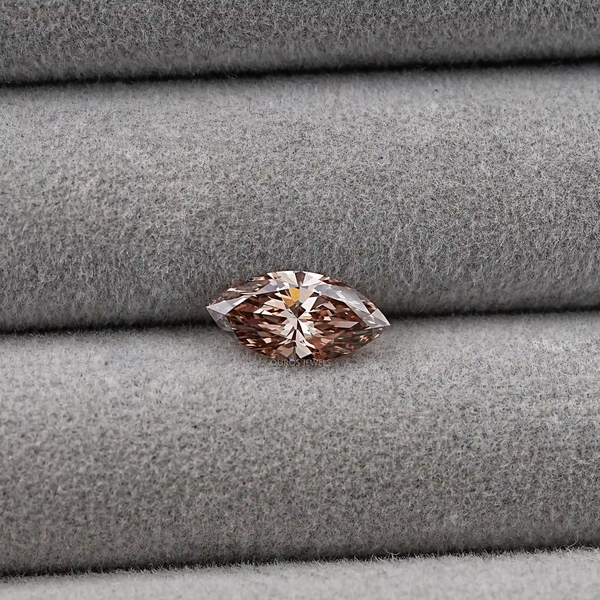 1.60 Carat Marquise Cut Champagne Diamond Loose
