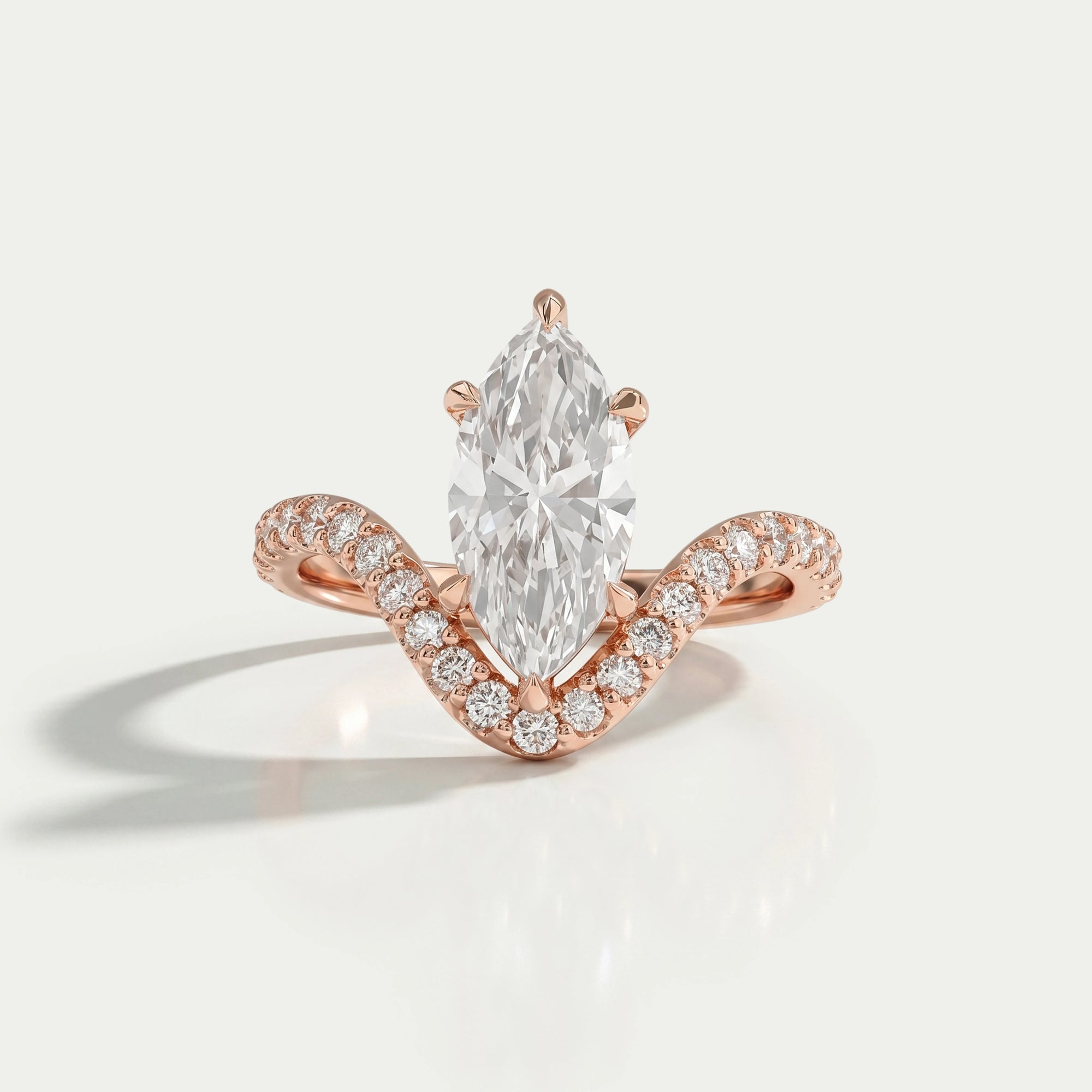 Marquise Diamond Wave Sculpt Ring