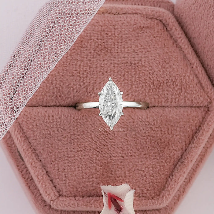 Marquise Cut Diamond Solitaire Engagement Ring