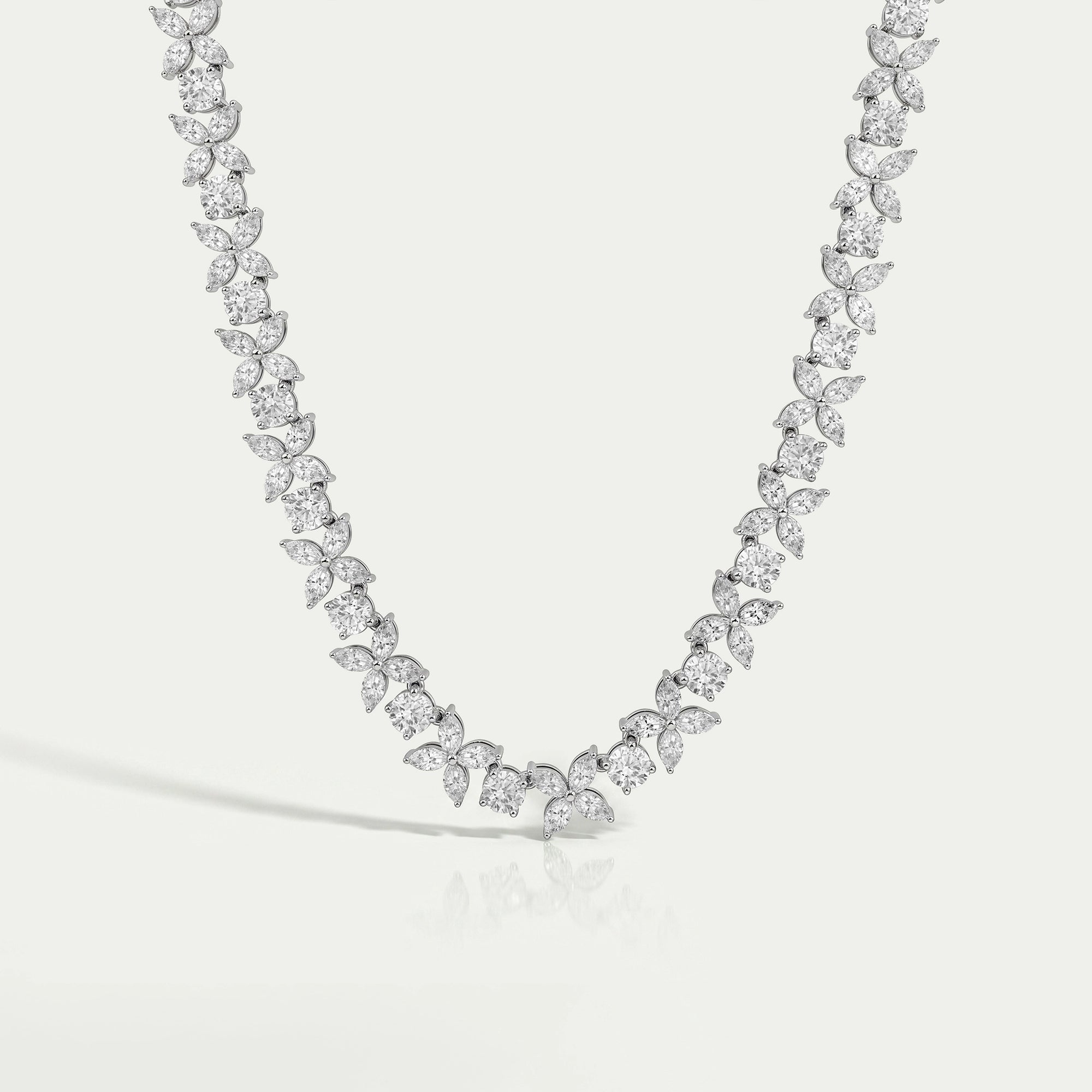 Marquise & Round Diamond Choker Necklace Necklaces