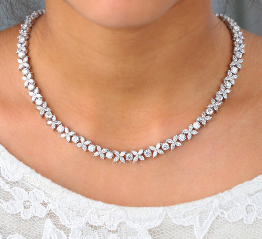 multi diamond choker necklace