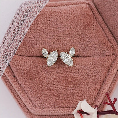 Twin Marquise Lab Diamond Stud Earrings Earrings