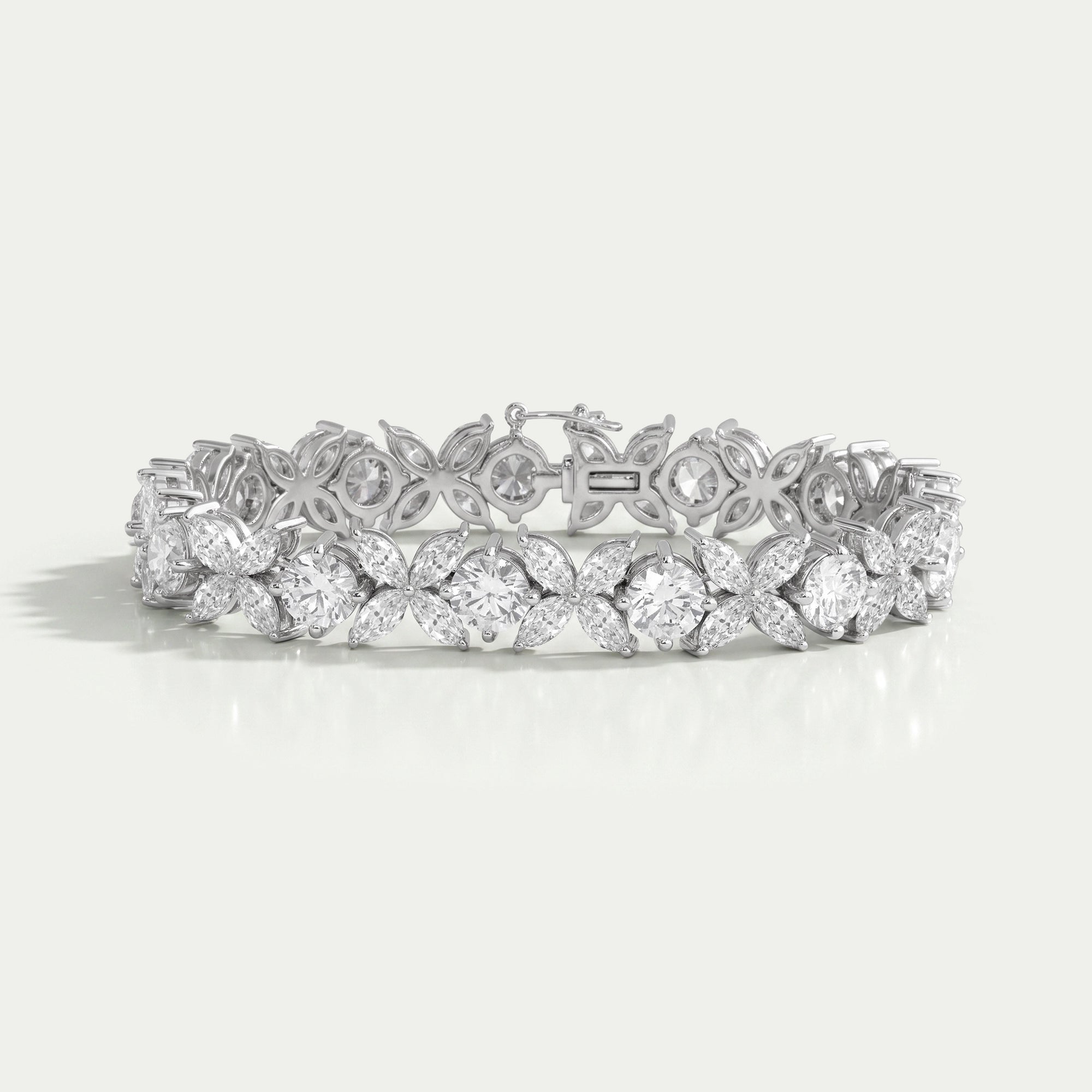 Marquise And Round Diamond Luxury Bracelet