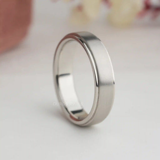 matte finish men's plain wedding band