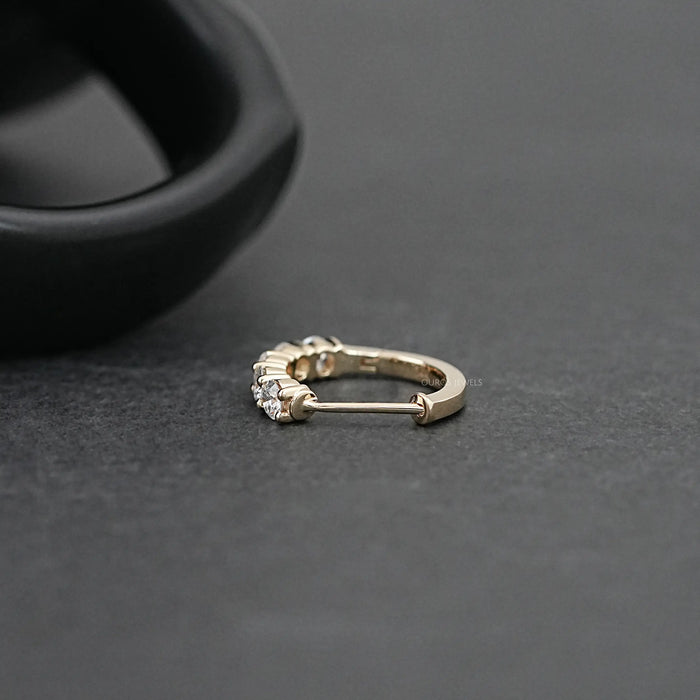 Huggie Hoop Diamond Earrings For Men