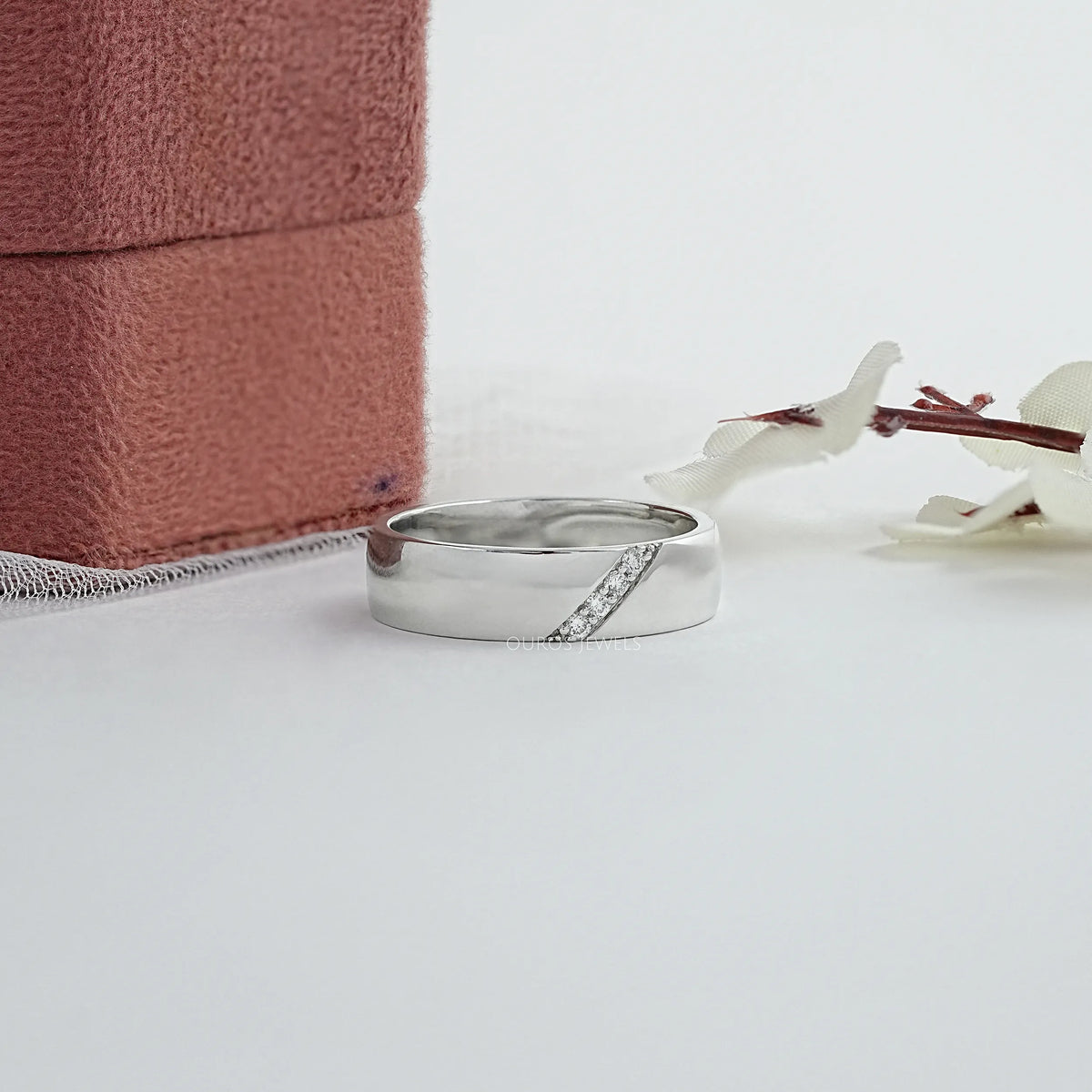 Lab Grown Round Diamond Men's Band Ring
