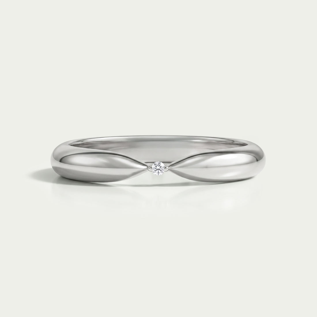 Minimalist Round Diamond Solitaire Band