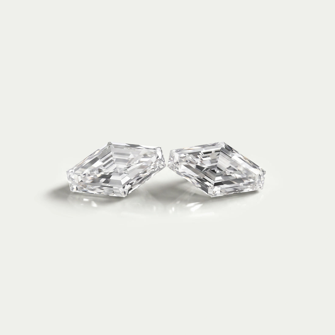 Modified Lozenge Cut Lab Diamond Pair Loose