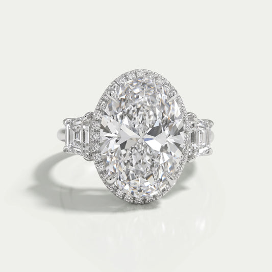 Molly Sims Oval Three Stone Ring - 96th Annual Academy Awards