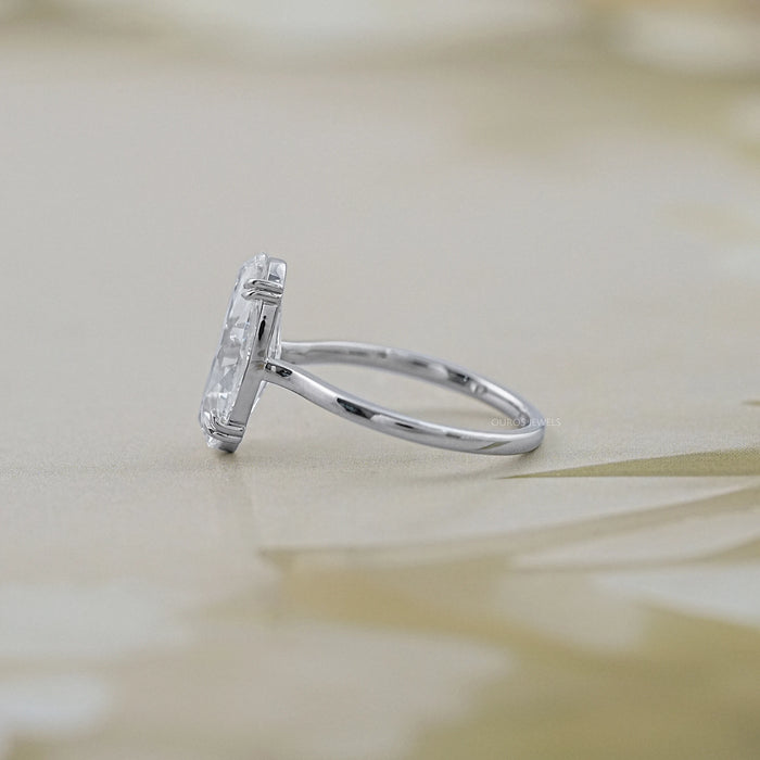 Old Mine Moval Lab Diamond Solitaire Engagement Ring