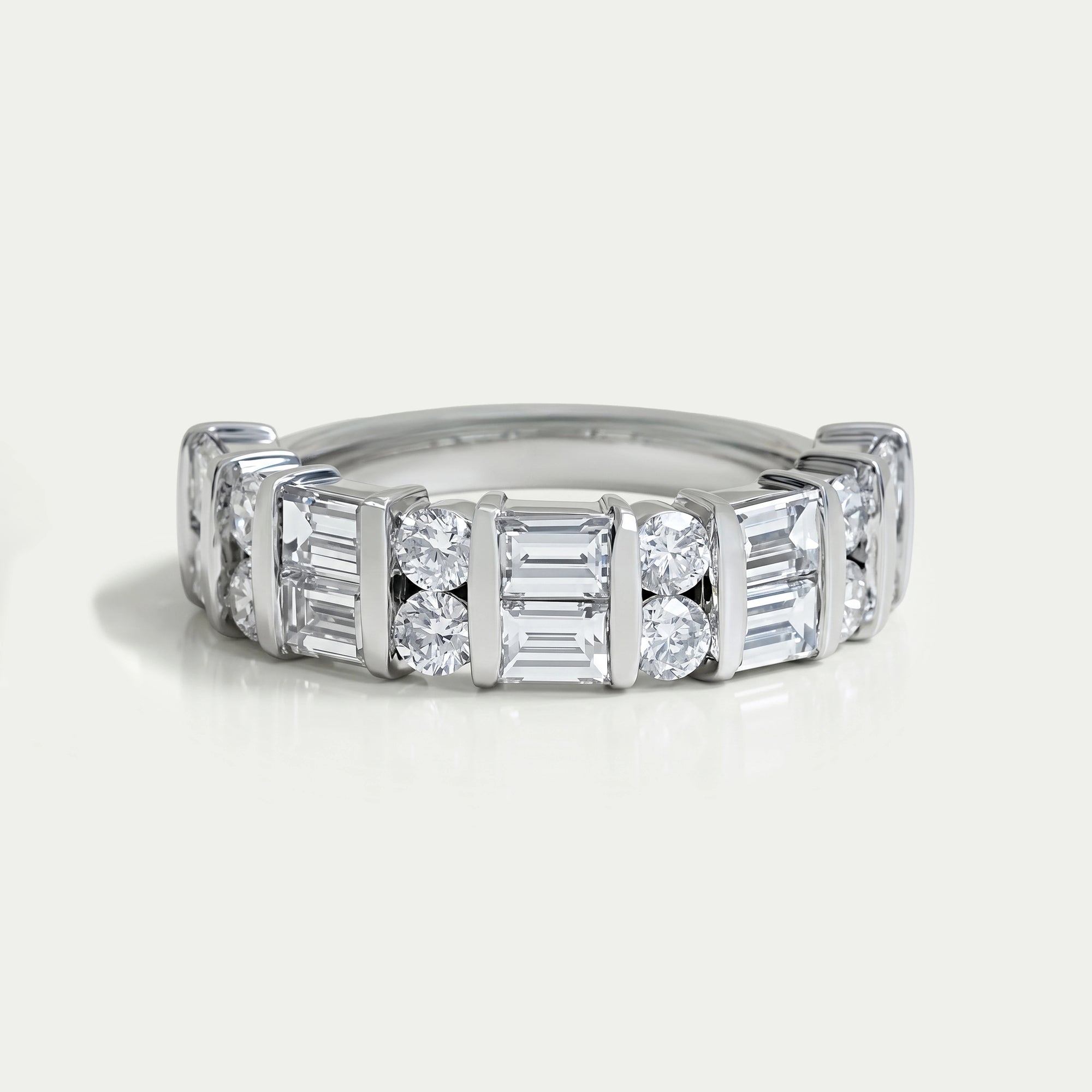 Bar Set Multi Diamond Wedding Band
