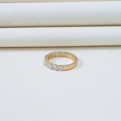 Multi Shape Lab Diamond Wedding Band Ring