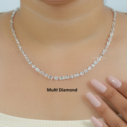 Drill Lab Diamond Tennis Necklace