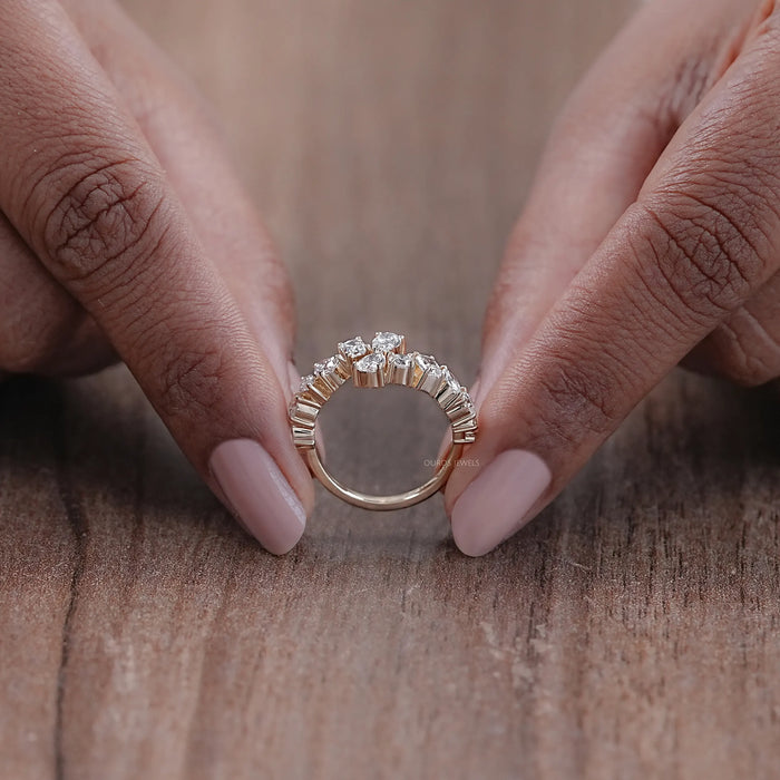 Mixed Shape Lab Grown Diamond Bypass Ring