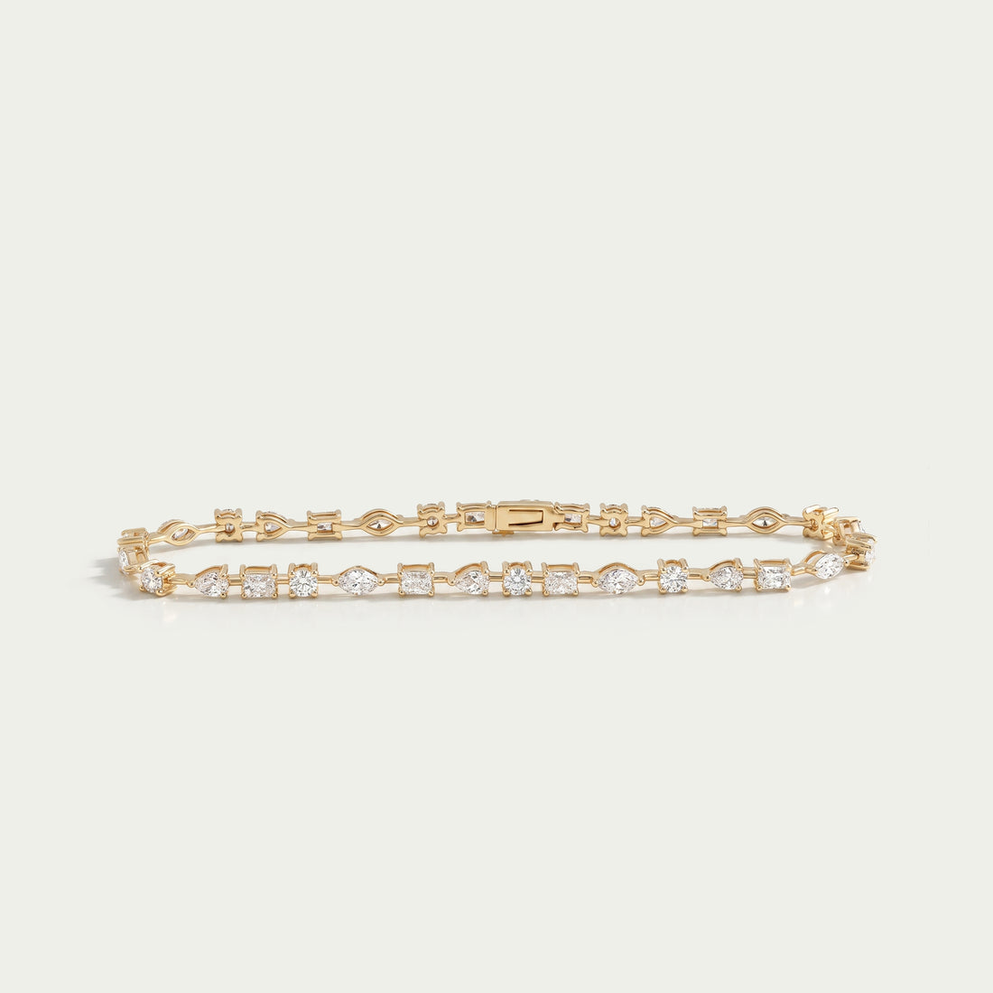 Multi Shape Lab Diamonds East West Setting Bracelet