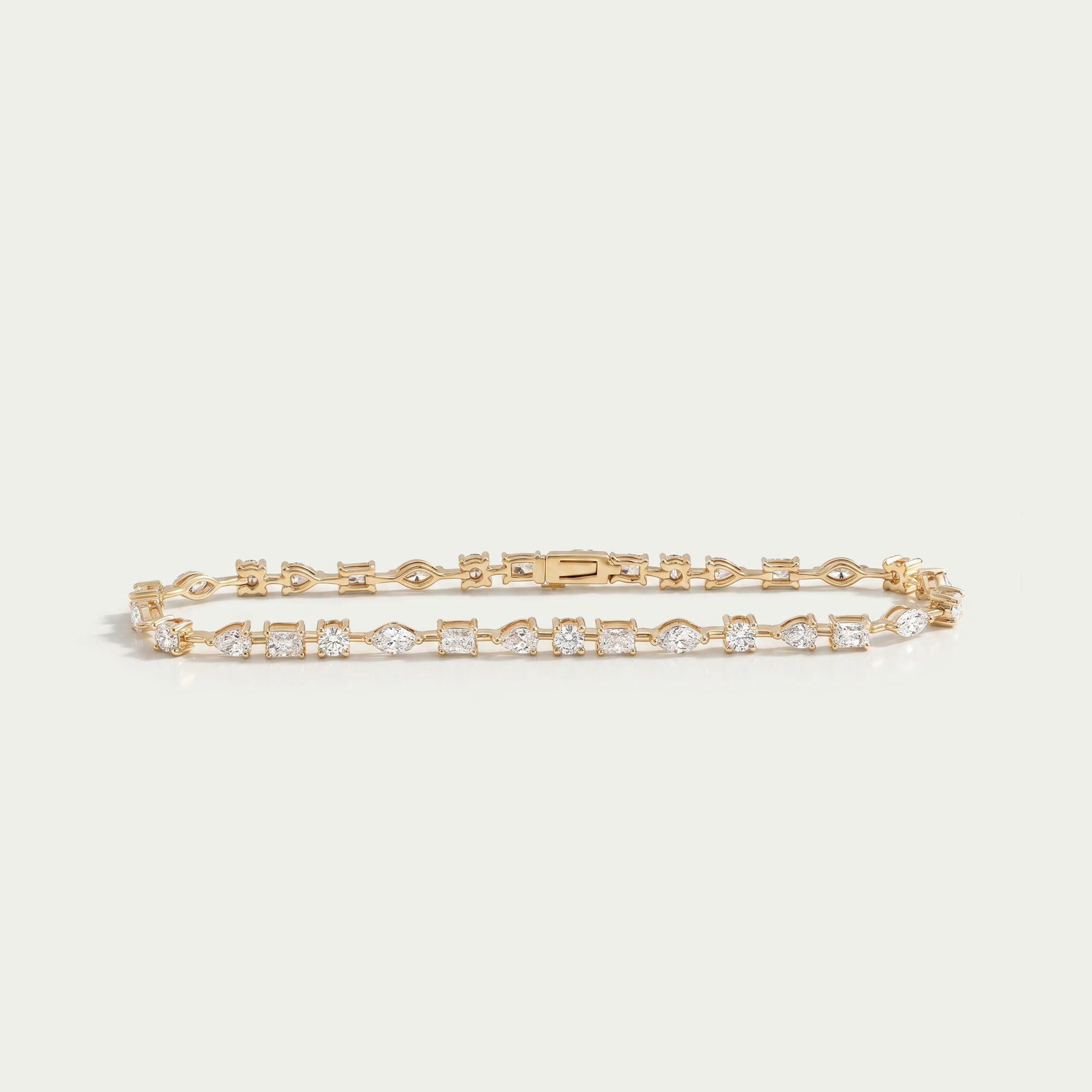 Multi Shape Lab Diamonds East West Setting Bracelet