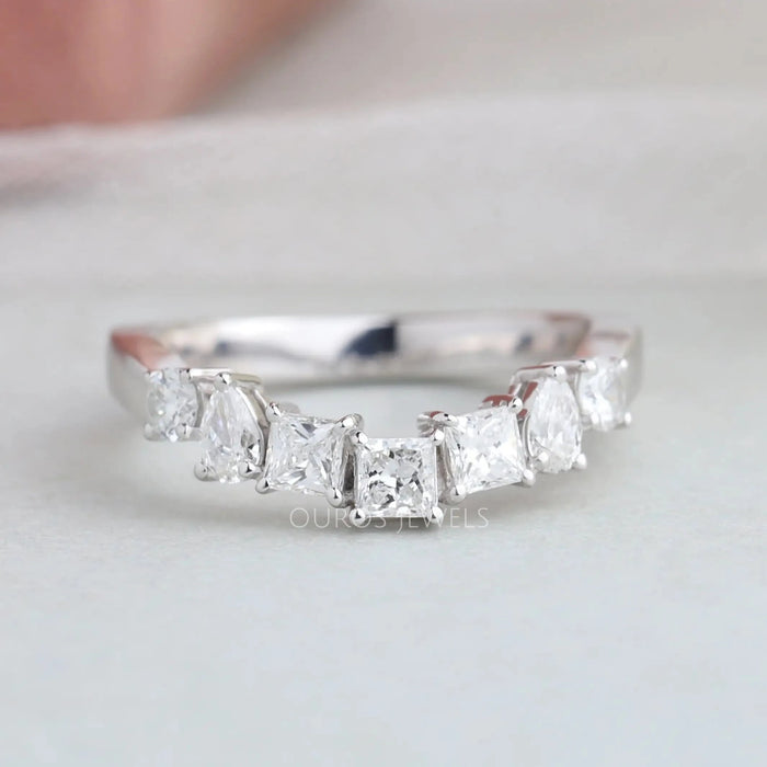 7 Multi Shape Diamond Wedding Ring