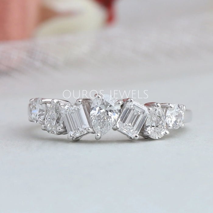 Multi Shape Diamond Stackable Eternity Band