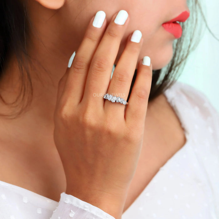 Multi Shape Diamond Stackable Eternity Band