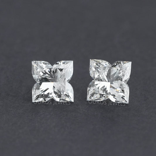 Antique Shape Lily Cut Lab Grown Diamond Pair Loose