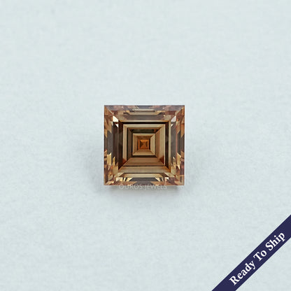 Champagne Carre Cut Lab Grown Diamond Loose