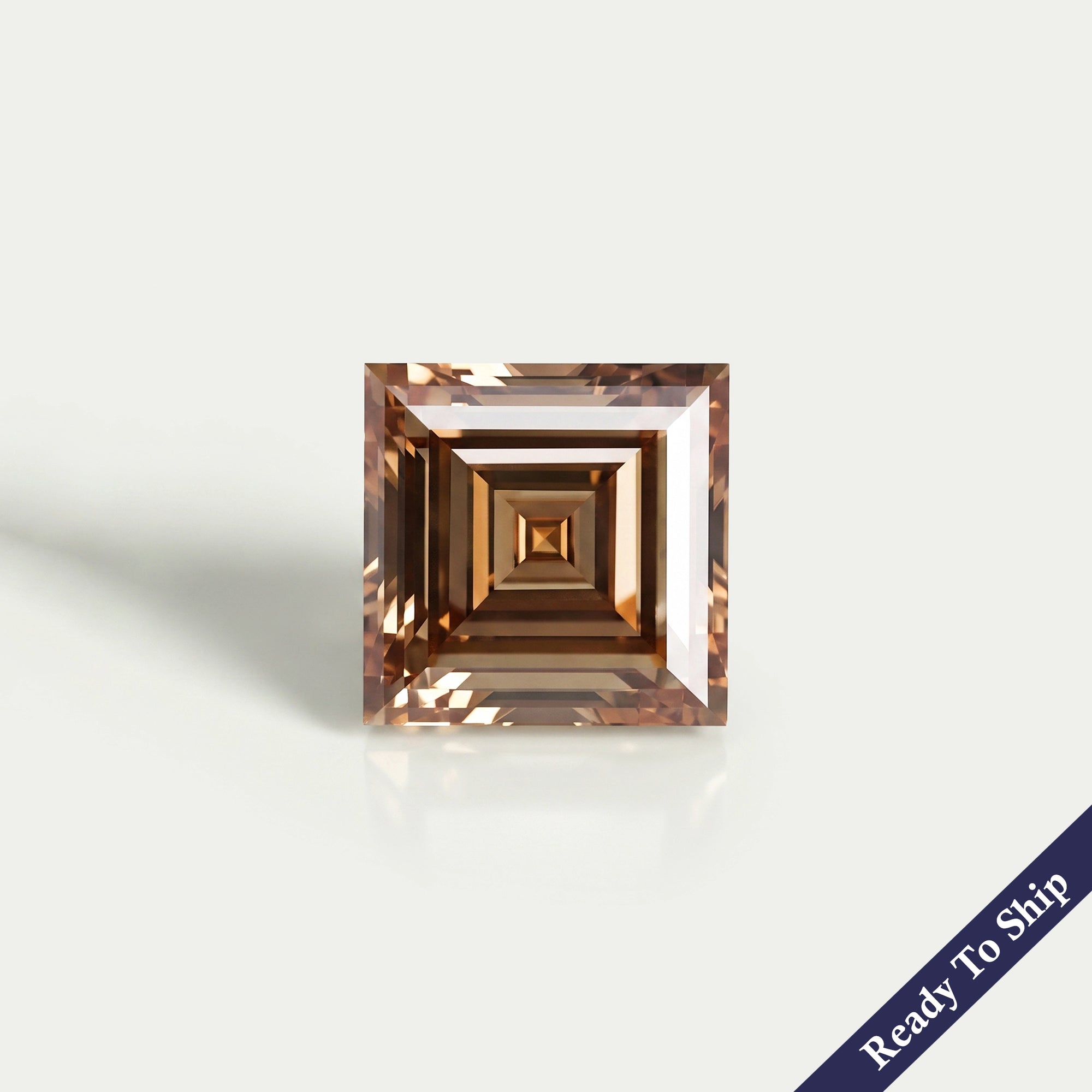 Champagne Carre Cut Lab Grown Diamond Loose