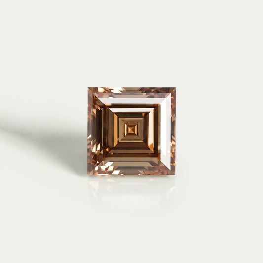 Champagne Carre Cut Lab Grown Diamond Loose