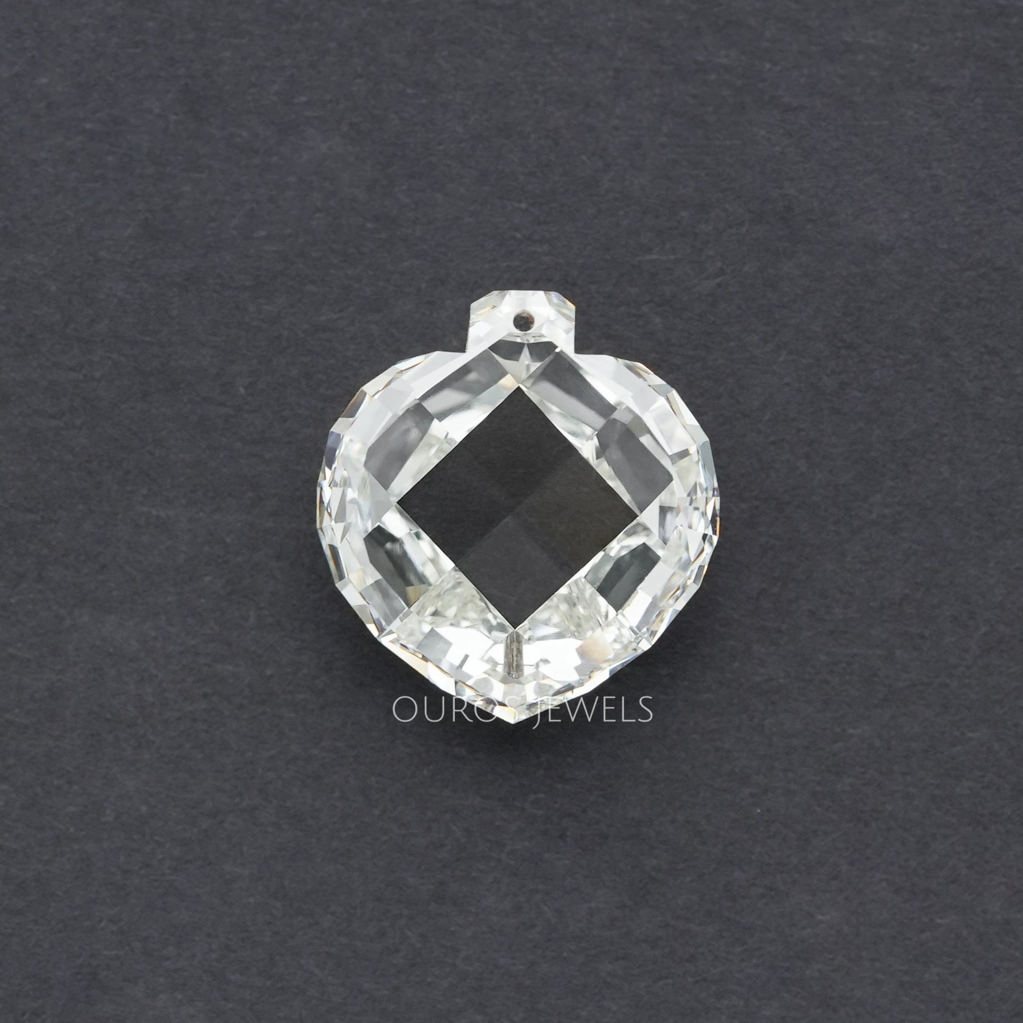 5.25 Carat Rose Cut Heart Lab Grown Diamond