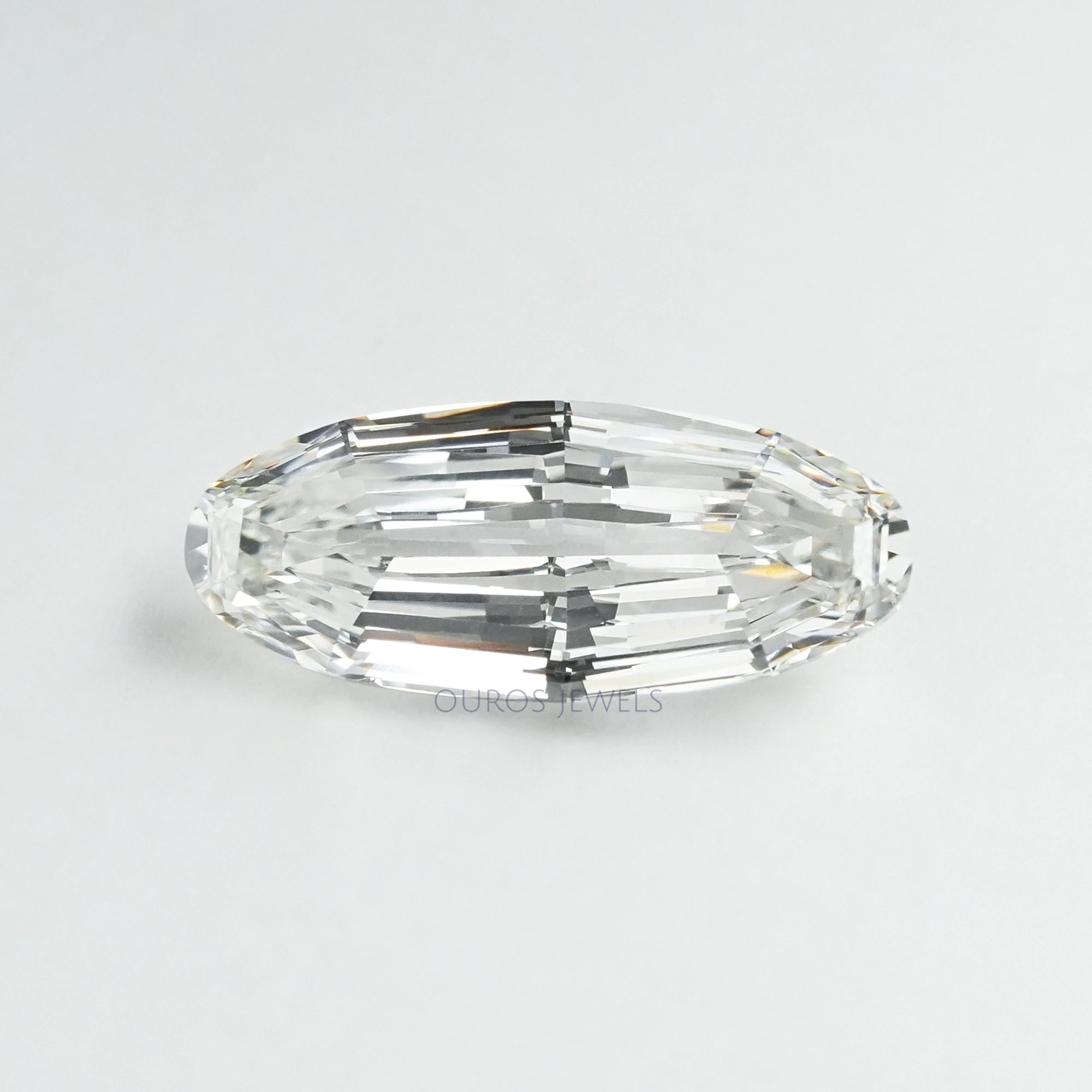 Step Cut Long Oval Lab Grown Diamond Loose