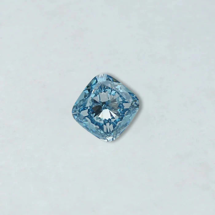 Blue Cushion Cut Lab Diamond