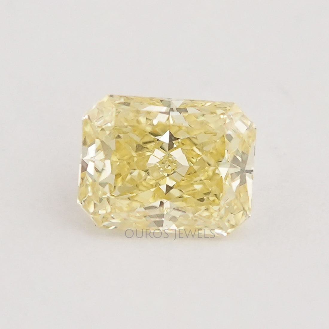 Fancy Yellow Radiant Cut Lab Created Diamond Loose