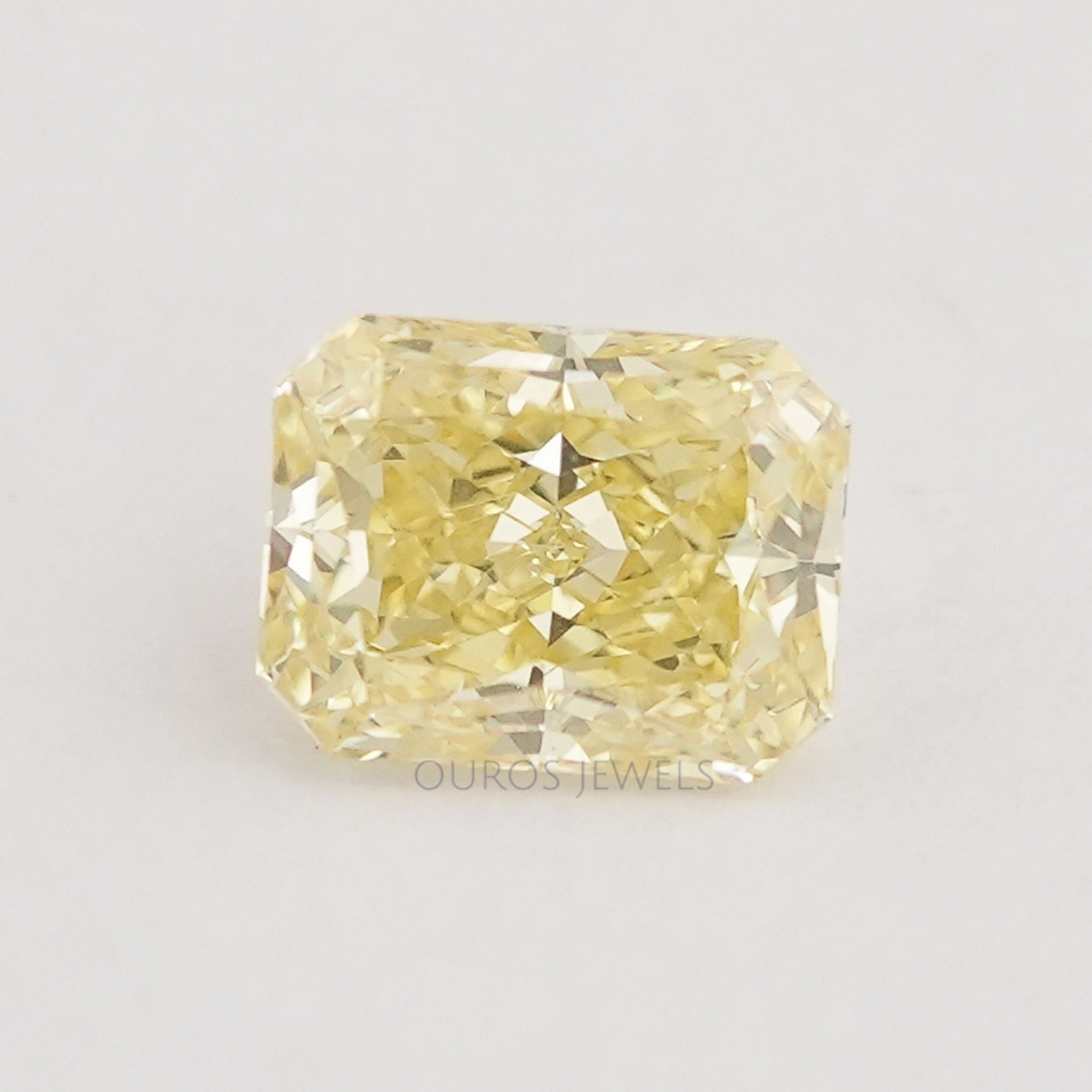 Fancy Yellow Radiant Cut Lab Created Diamond Loose