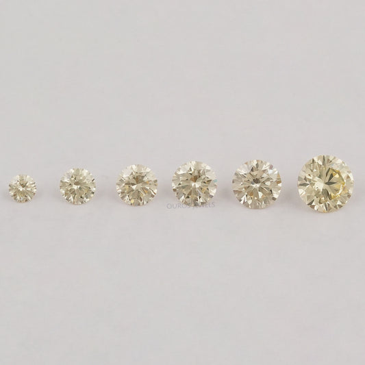 Brilliant Fancy Round Yellow Lab Diamonds Loose