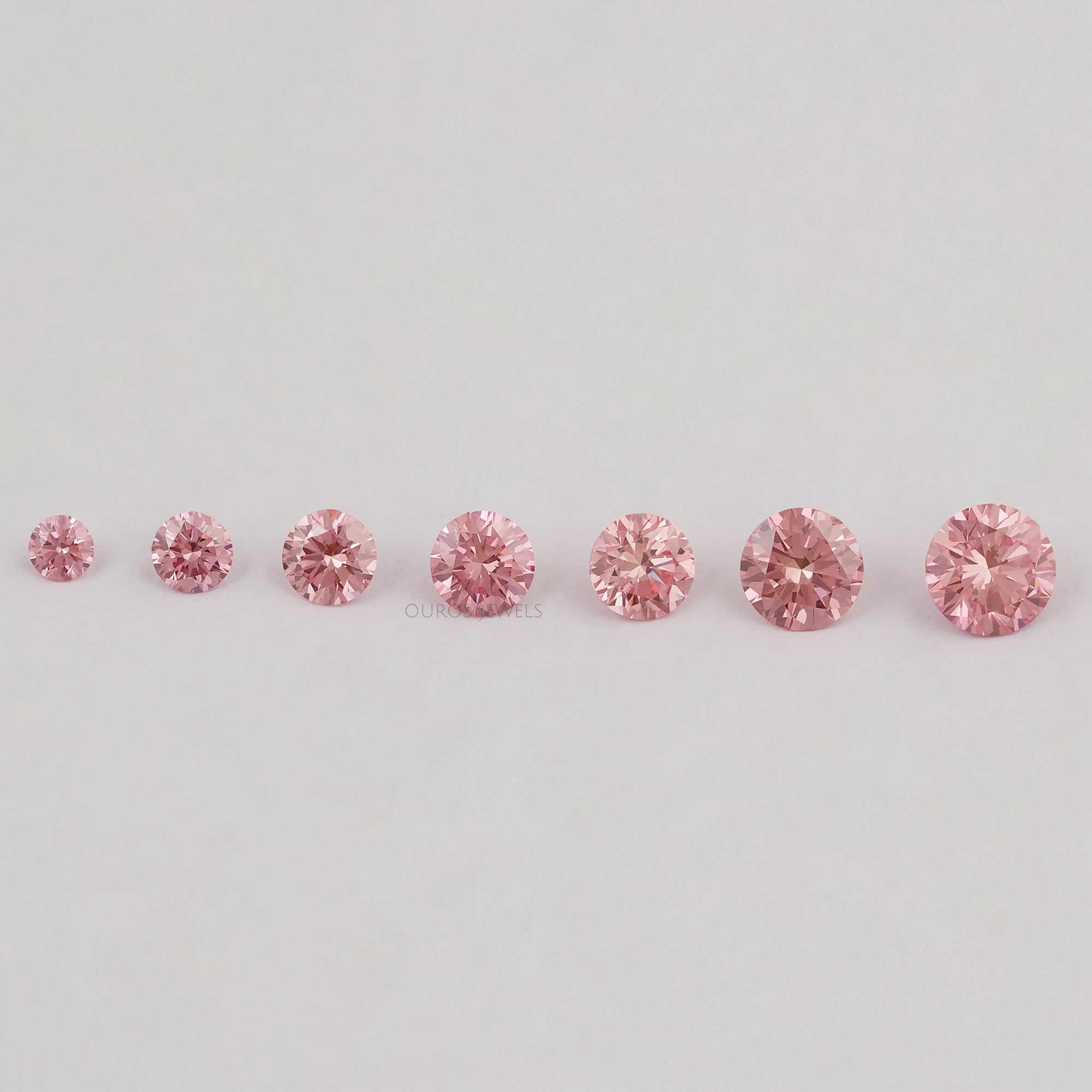 Fancy Pink Round Cut Lab Diamond Loose