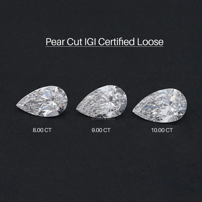 Certified Pear Cut Lab Grown Diamond
