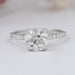 front view of old european cut round lab diamond solitaire accent engagement ring