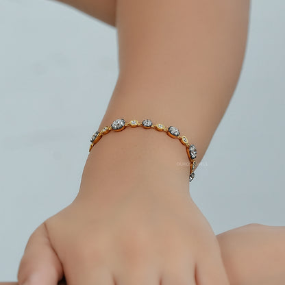 OEC Round Lab Diamond Black Coated Bracelet Bracelet