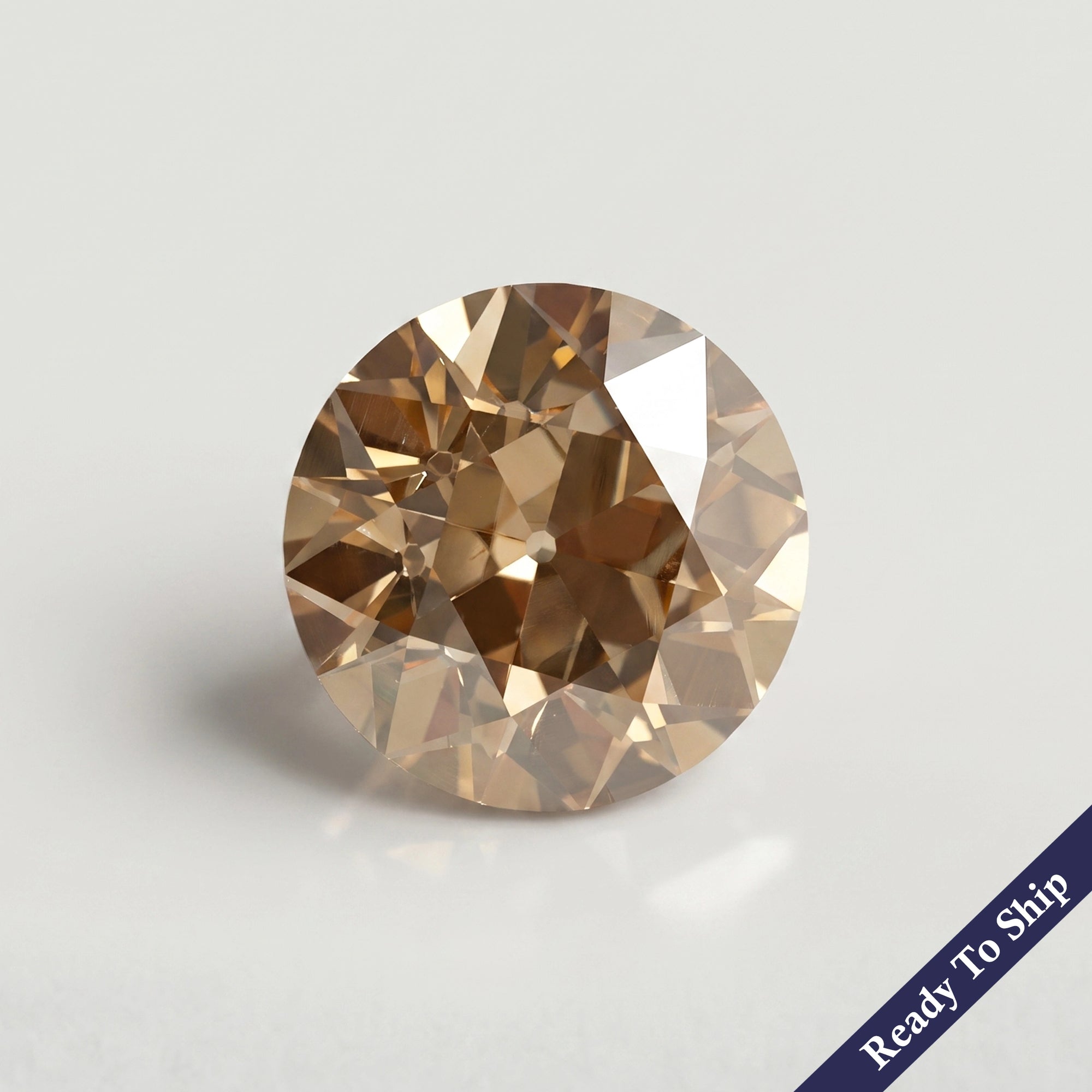 Champagne Old European Round Cut Diamond Loose Loose