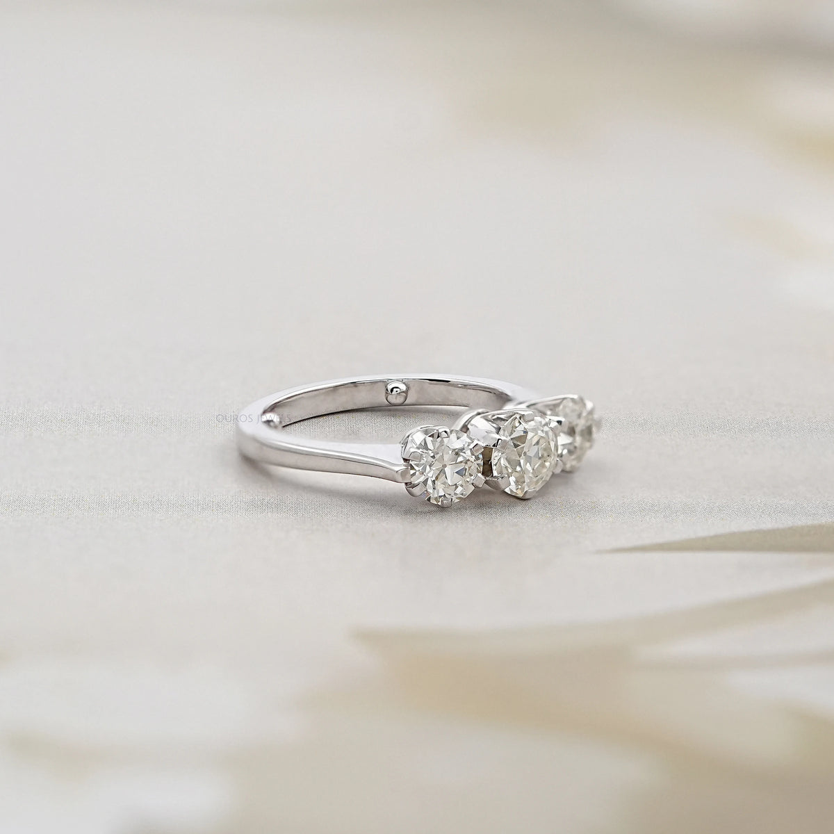 Trilogy Old European Round Cut Engagement Ring Rings