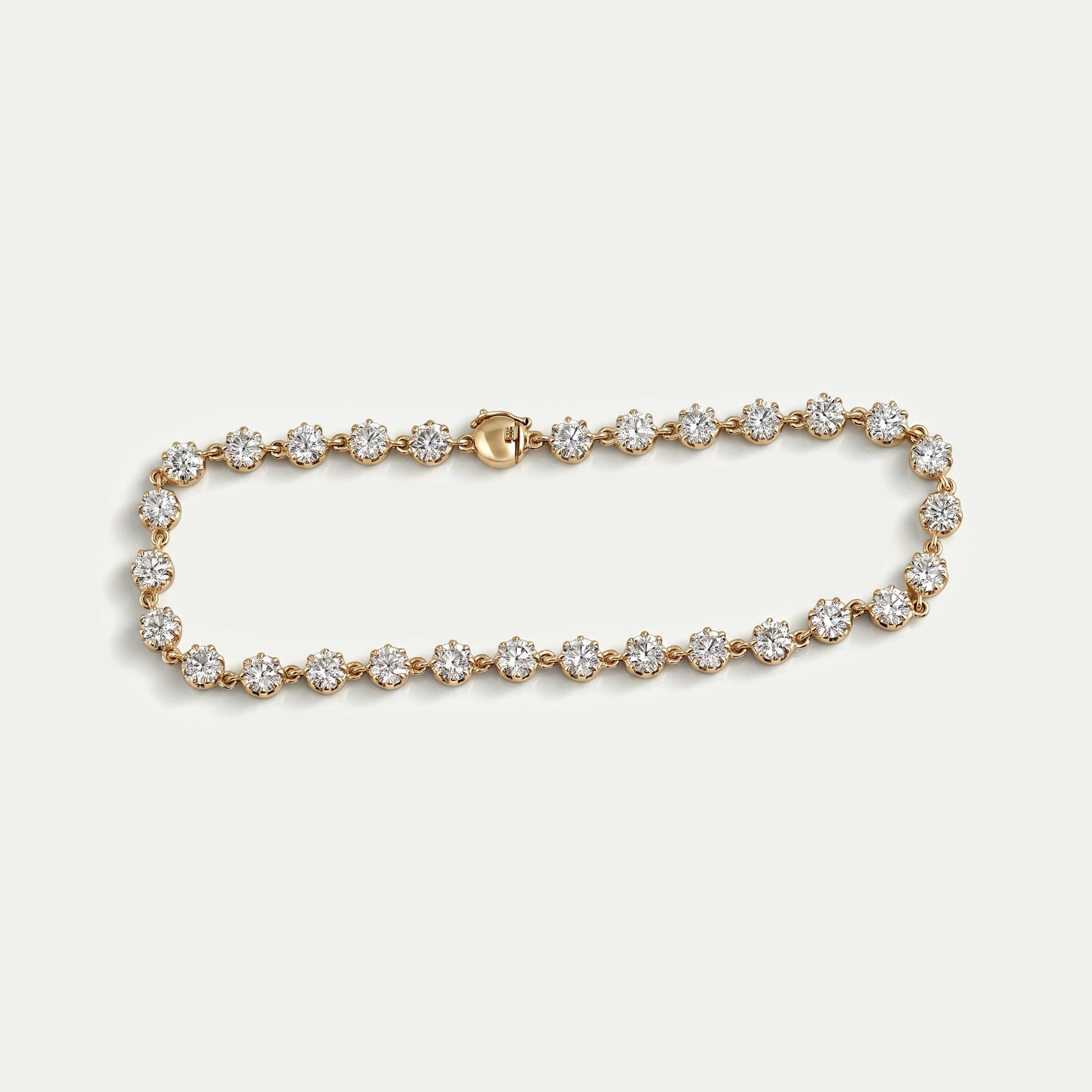 Old European Round Cut Lab Diamond Bracelet