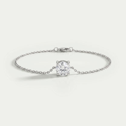 Old European Round Diamond Solitaire Bracelet