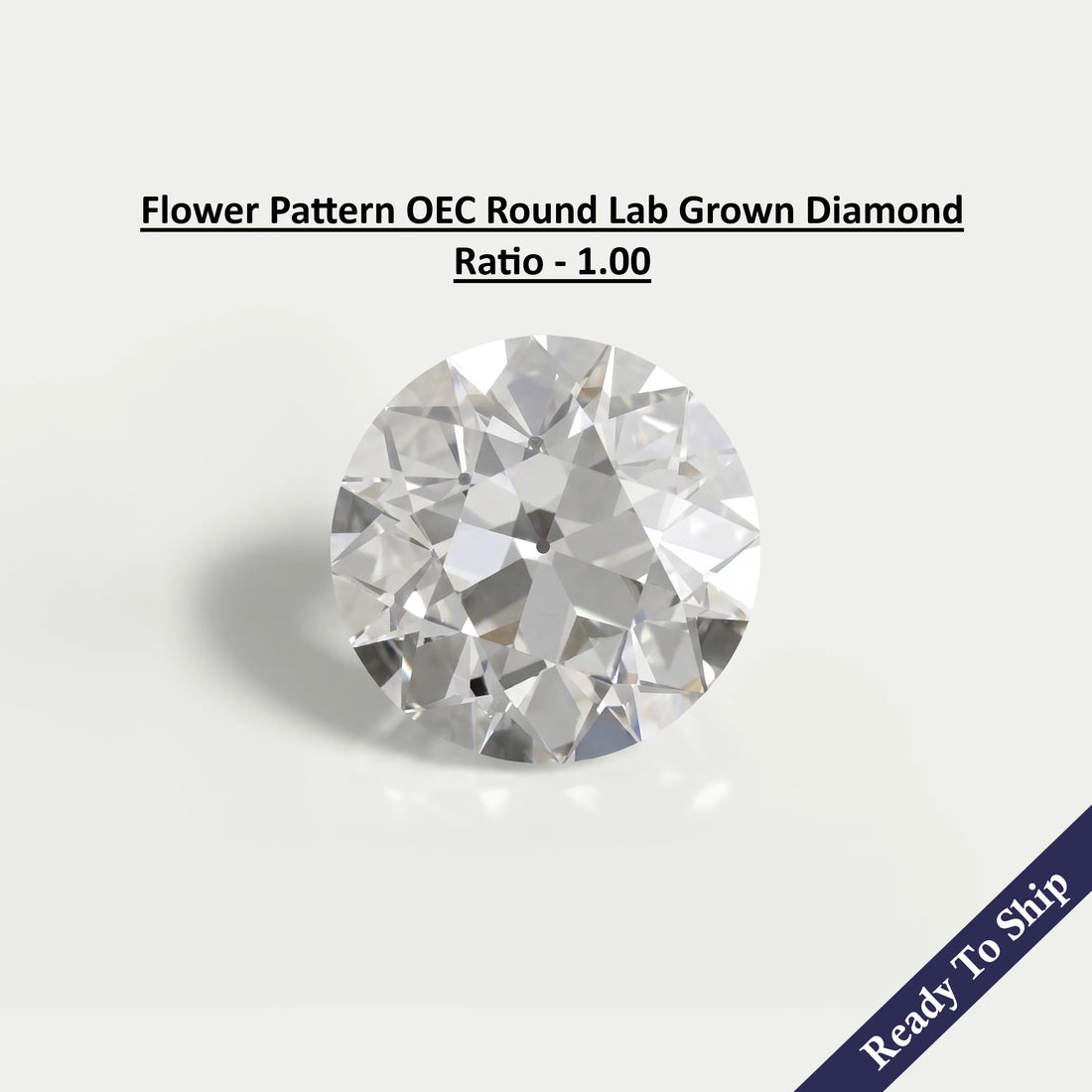 Flower Pattern Old European Round Cut Loose Diamond Loose