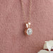 old european diamond pendant rose gold