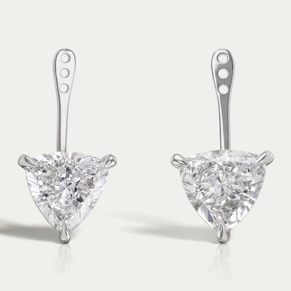 Trillion Cut Lab Grown Diamond Jacket Earrings