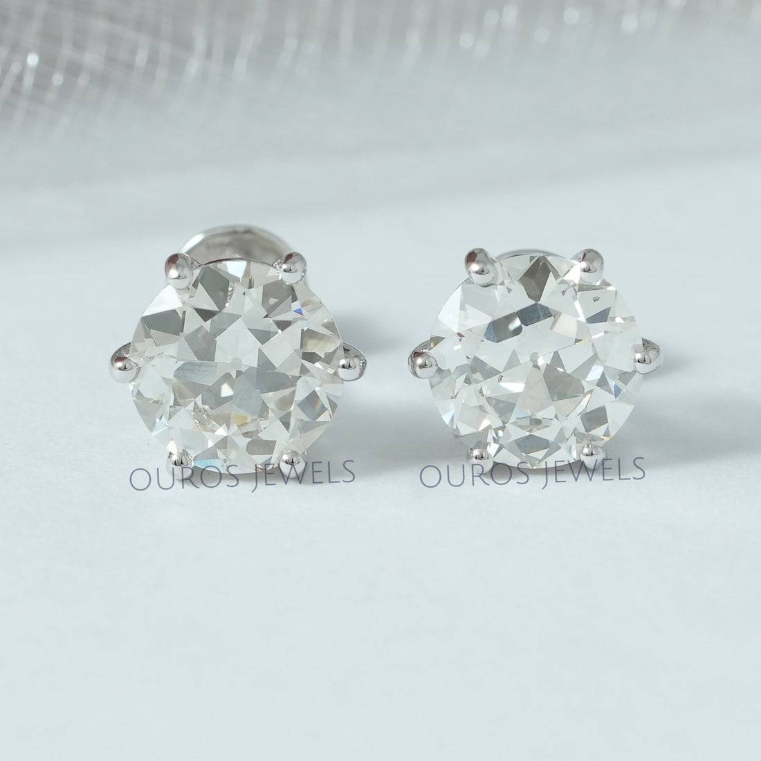 Old European Round Diamond Earrings Studs Earring