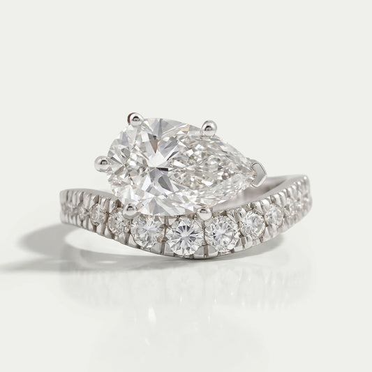 Round Diamond Hidden Eternity Wedding Band 